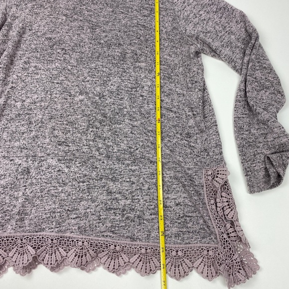 Bobeau Soft Lightweight Pink Gray Sweater Size M - Picture 8 of 11